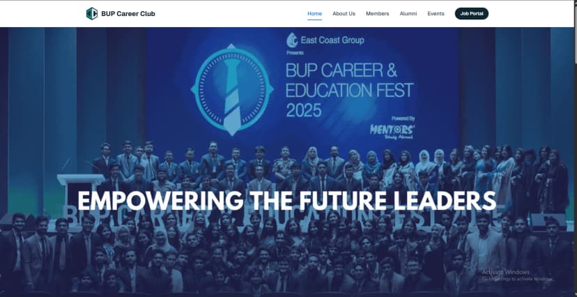BUP Career Club Website Logo
