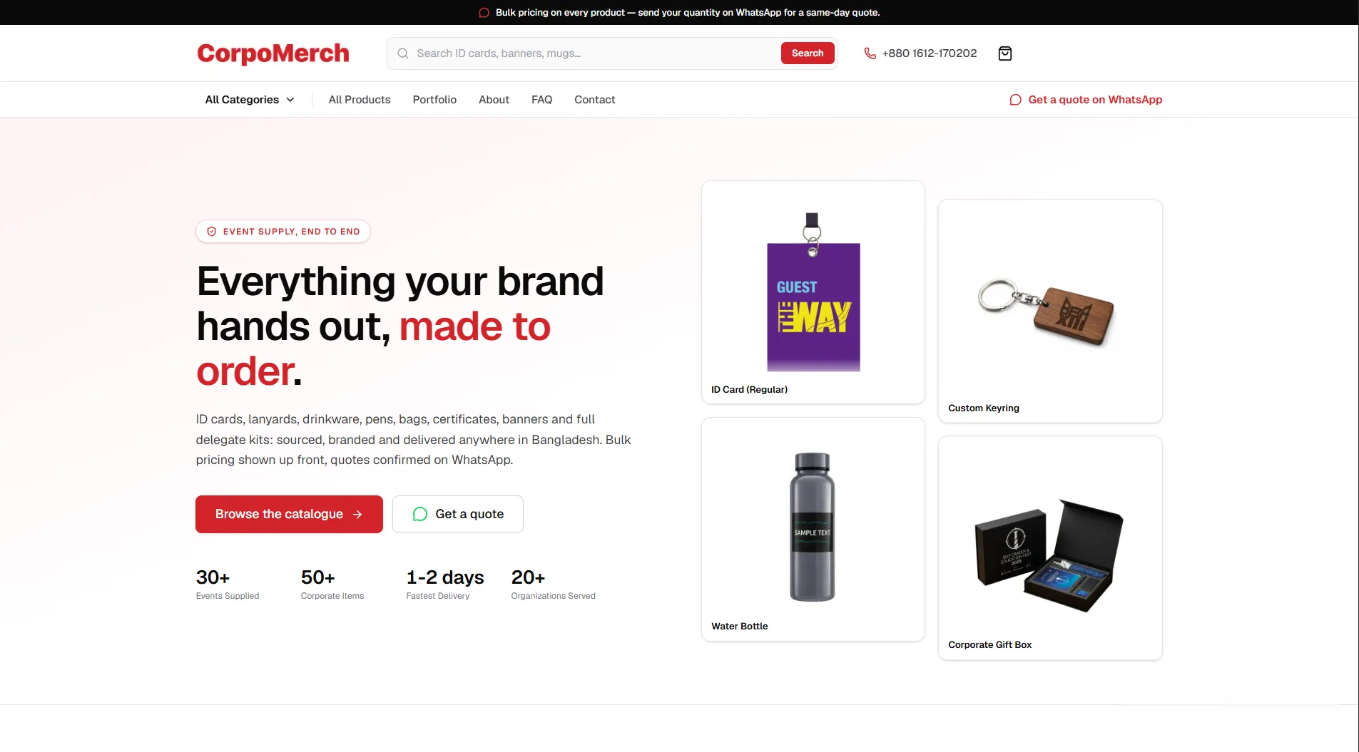 CorpoMerch - Corporate Merchandise Catalogue & Admin Platform